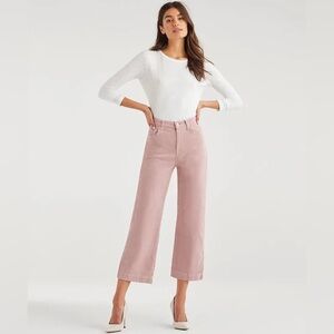 7 For All Mankind Pink Wide Leg Jeans